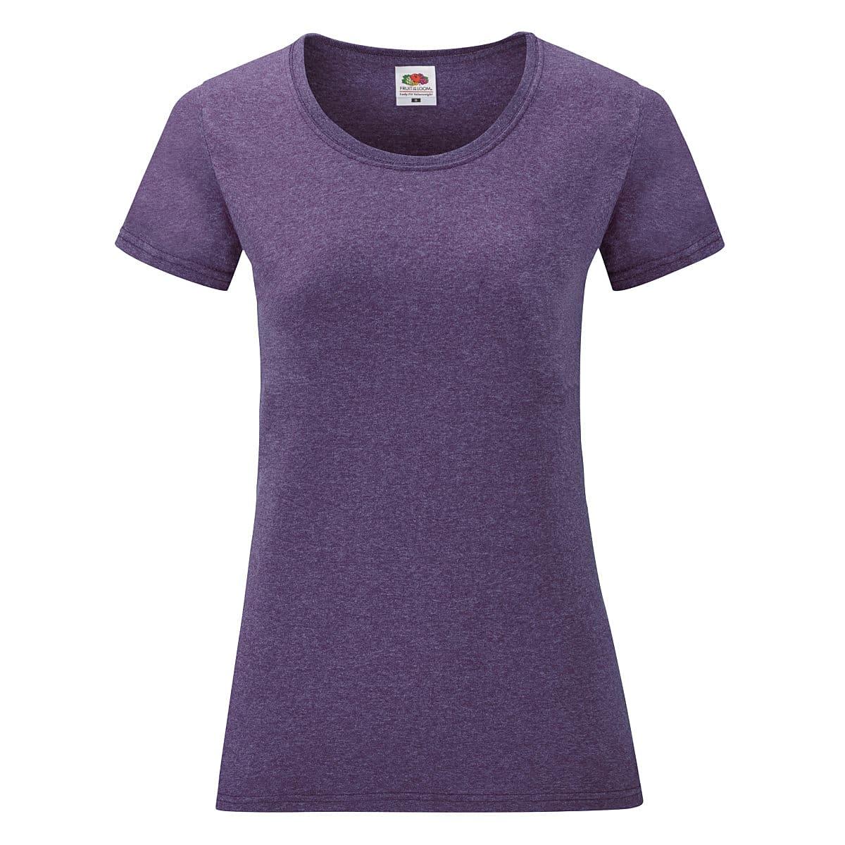 Fruit Of The Loom Lady-Fit Valueweight T-Shirt in Heather Purple (Product Code: 61372)
