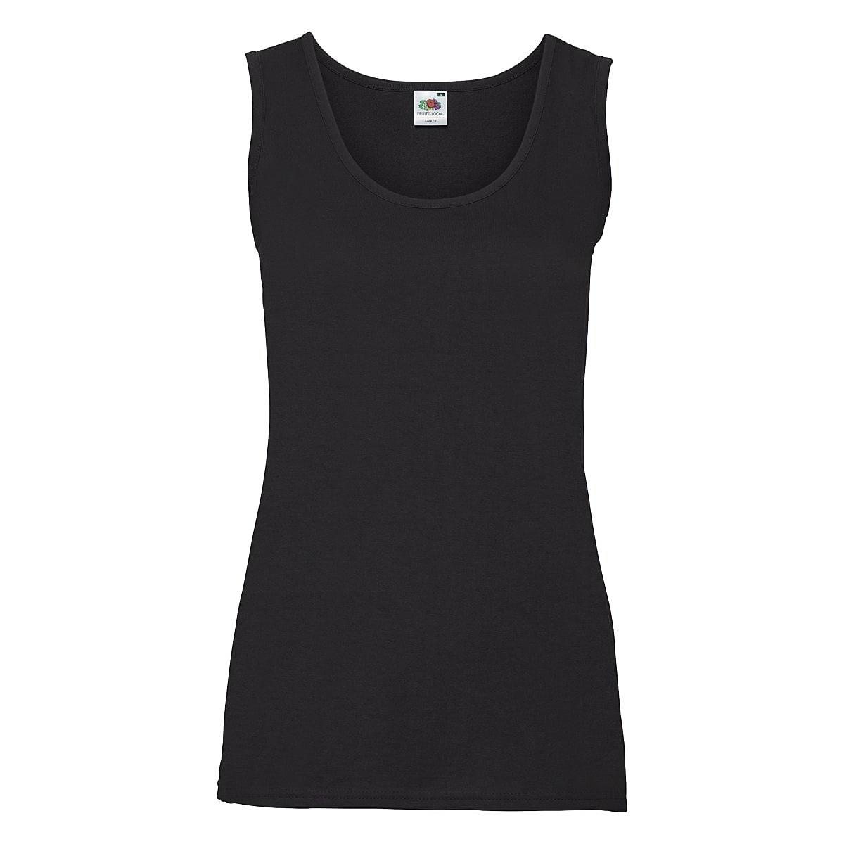 Fruit Of The Loom Lady-Fit Valueweight Vest in Black (Product Code: 61376)