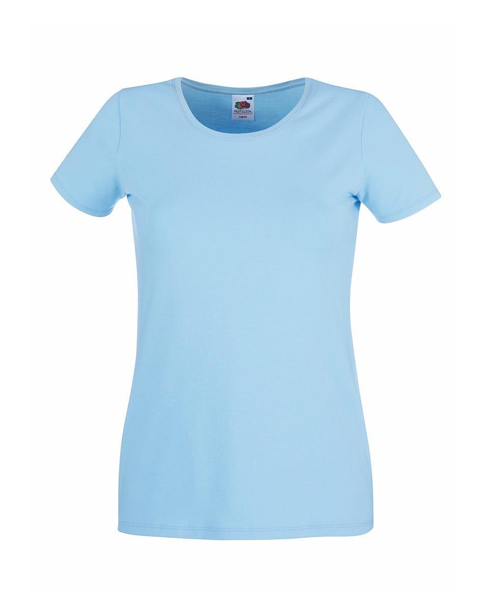 Fruit Of The Loom Lady-Fit Crew Neck T-Shirt in Sky Blue (Product Code: 61378)