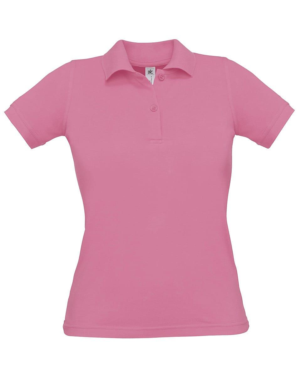 B&C Womens Safran Pure Short-Sleeve Polo Shirt in Pixel Pink (Product Code: PW455)