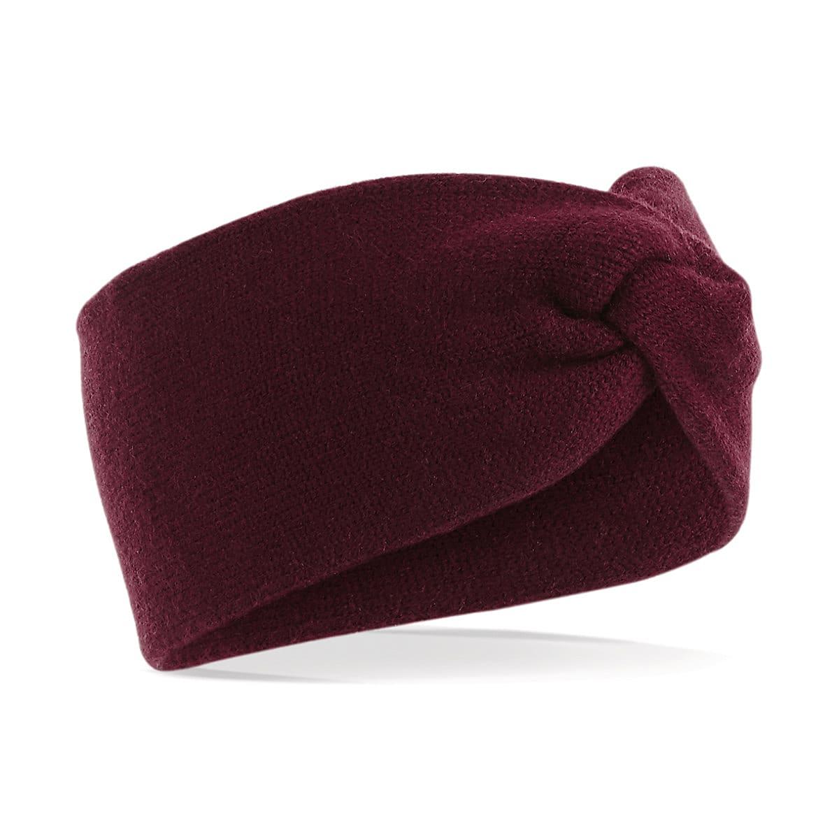 Beechfield Twist Knit Headband in Burgundy (Product Code: B432)