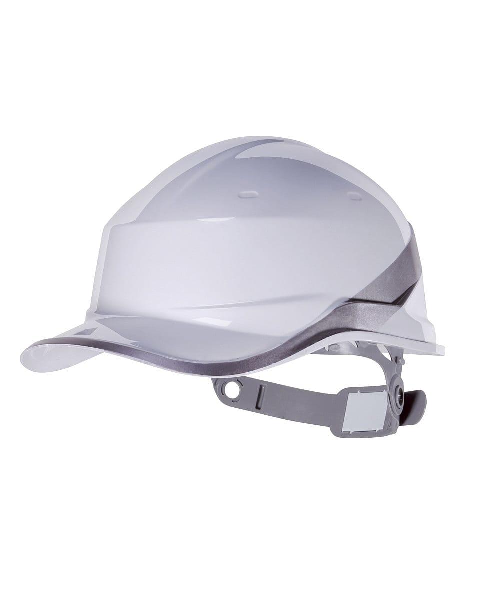 Delta Plus Hi-Viz Baseball Safety Helmet in White (Product Code: DIAMOND)