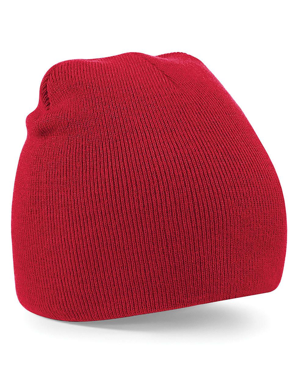 Beechfield Original Pull-On Beanie Hat in Classic Red (Product Code: B44)