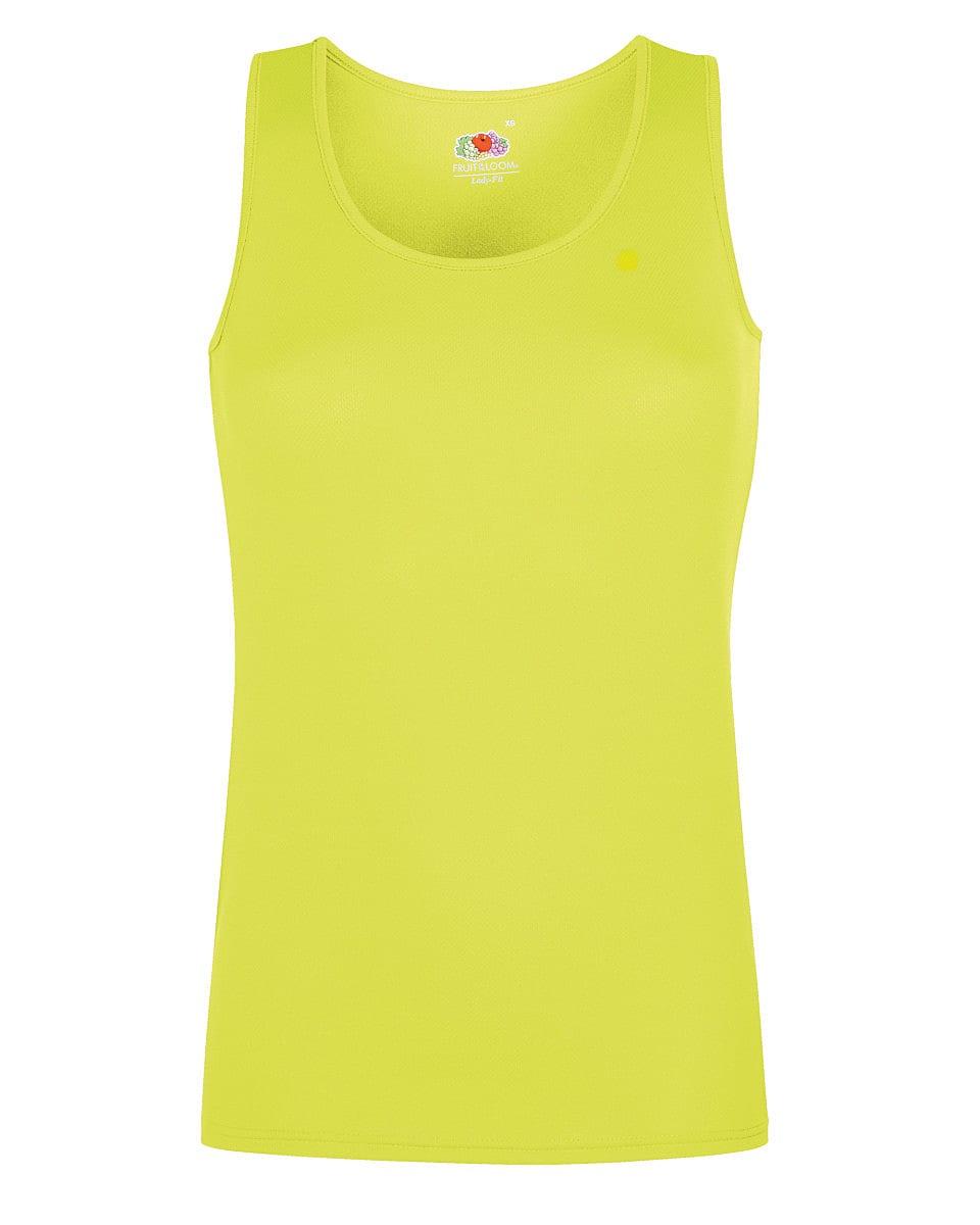 Fruit Of The Loom Womens Performance Vest in Bright Yellow (Product Code: 61418)
