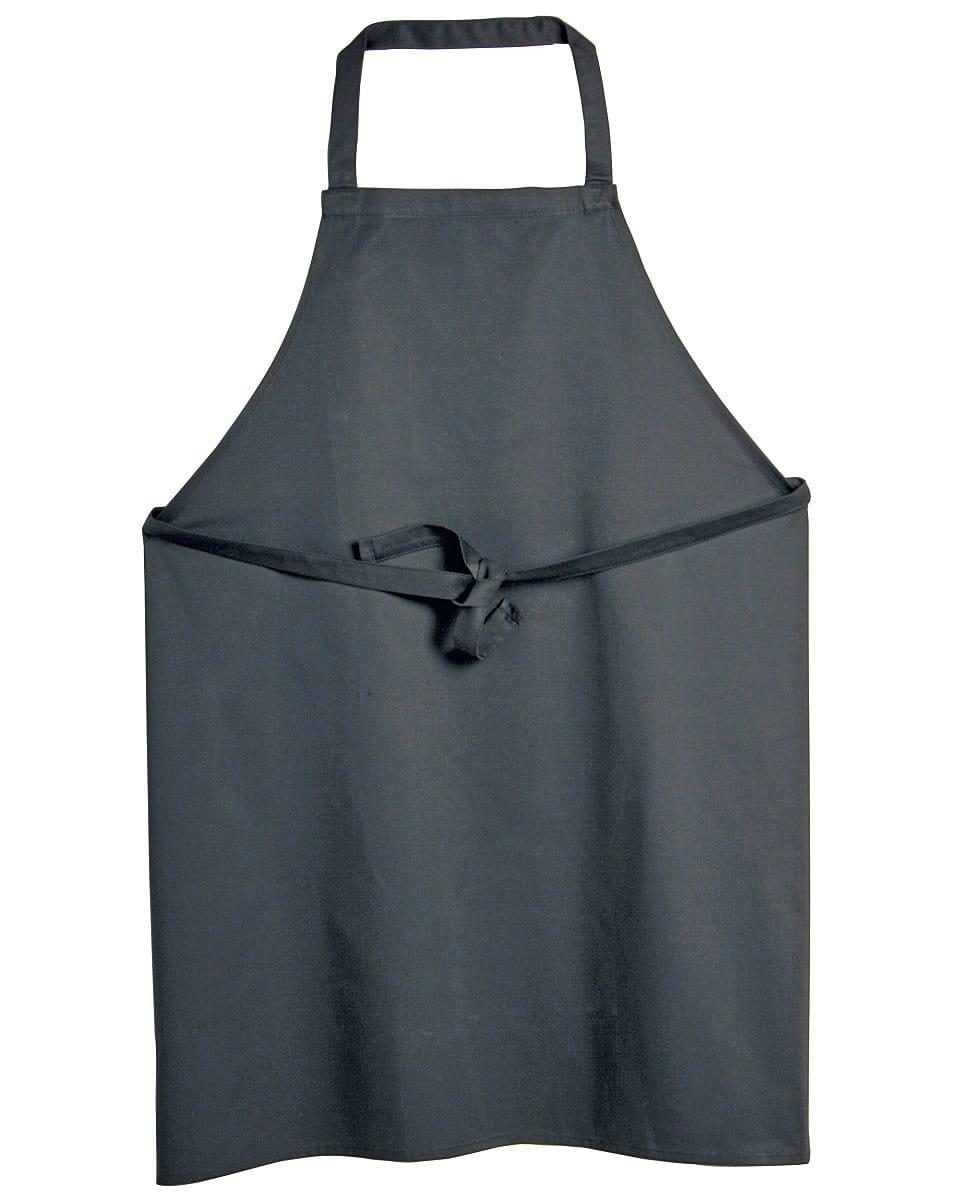 Dennys Polycotton Bib Apron Without Pocket in Black (Product Code: DP10)