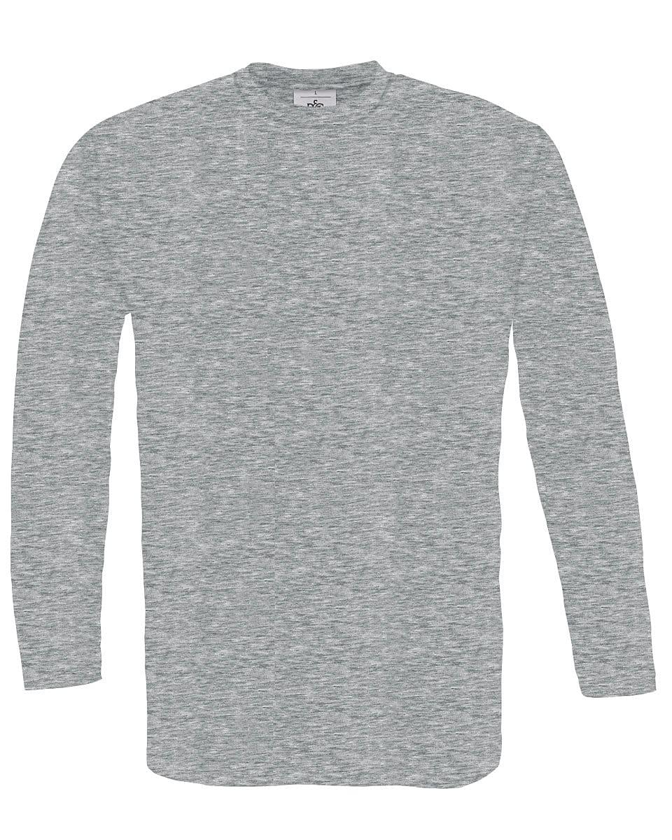 B&C Mens Exact 150 LSL T-Shirt in Sport Grey (Product Code: TU003)