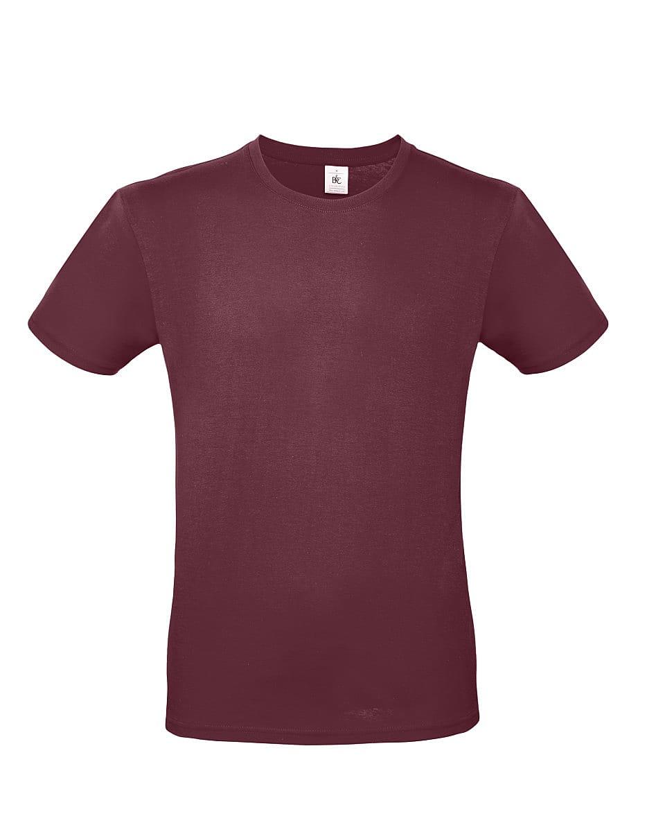 B&C Mens E150 T-Shirt in Burgundy (Product Code: TU01T)