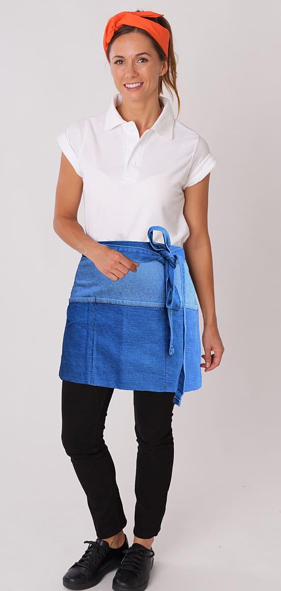 Dennys Two-Tone Money Pocket Apron in Blue Denim (Product Code: DW41A)