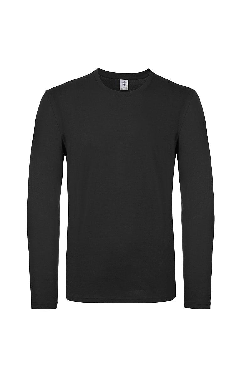 B&C Mens E150 Long-Sleeve Jersey in Black (Product Code: TU05T)