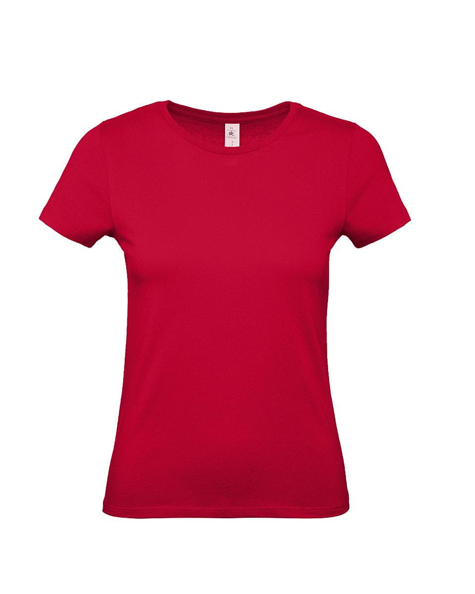 B&C Womens E150 T-Shirt in Deep Red (Product Code: TW02T)