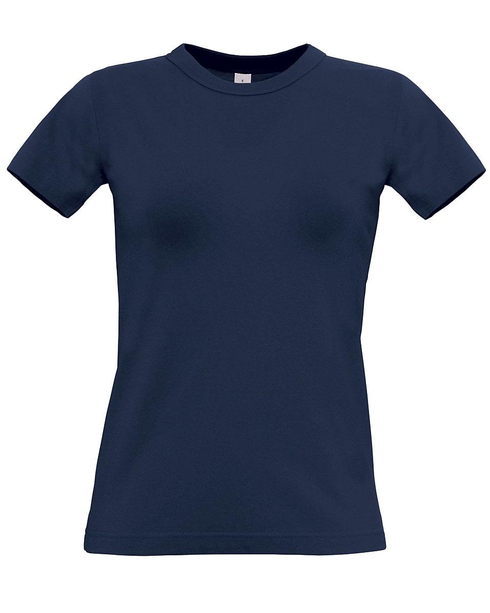 B&C Womens Exact 190 T-Shirt in Navy Blue (Product Code: TW040)