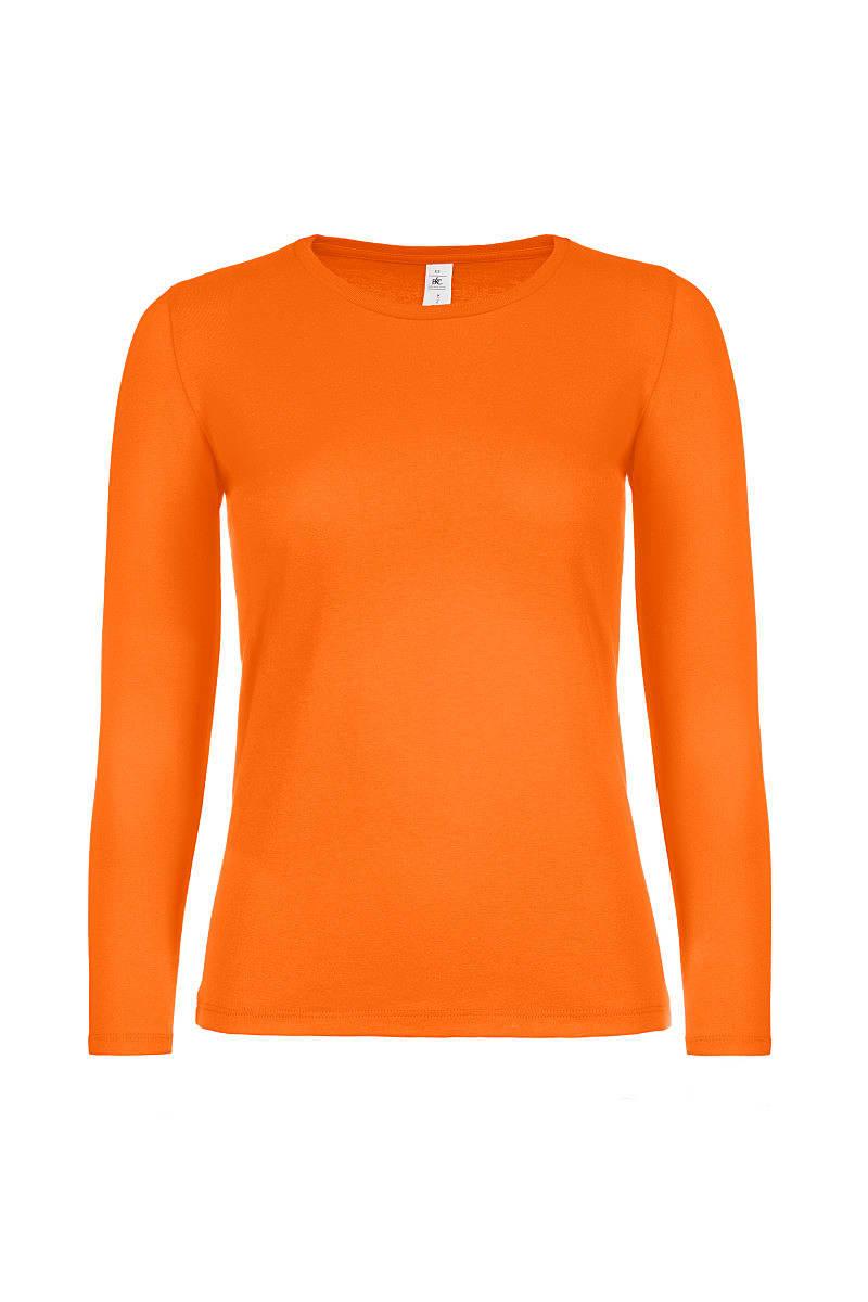 B&C Women E150 Long-Sleeve Top in Orange (Product Code: TW06T)