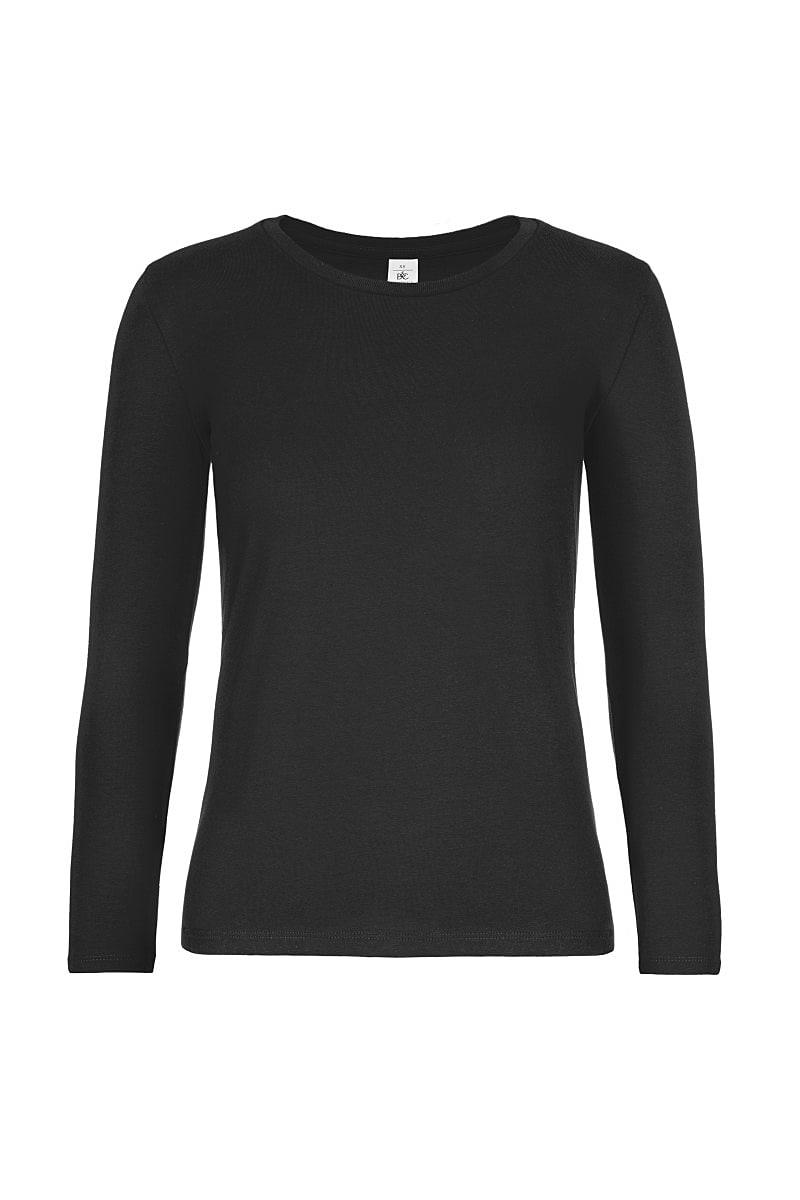 B&C Womens E190 Long-Sleeve Top in Black (Product Code: TW08T)