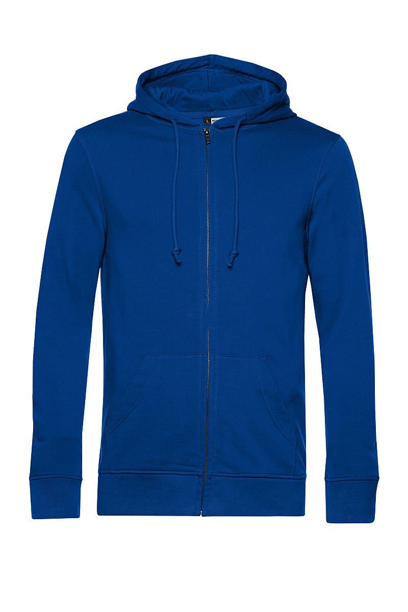 B&C Mens Organic Zipped Hoodie in Royal Blue (Product Code: WU35B)