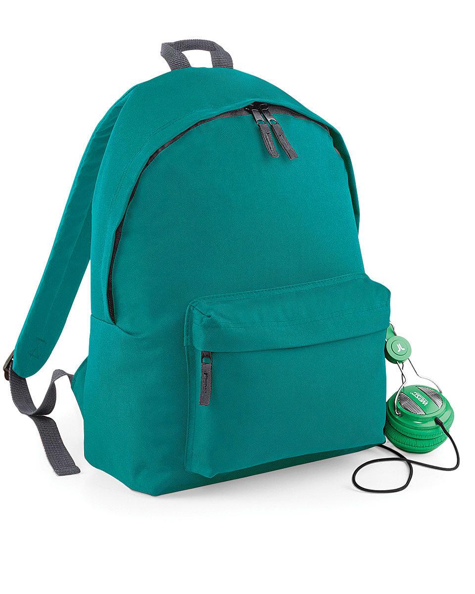 Bagbase Fashion Backpack in Emerald / Graphite Grey (Product Code: BG125)