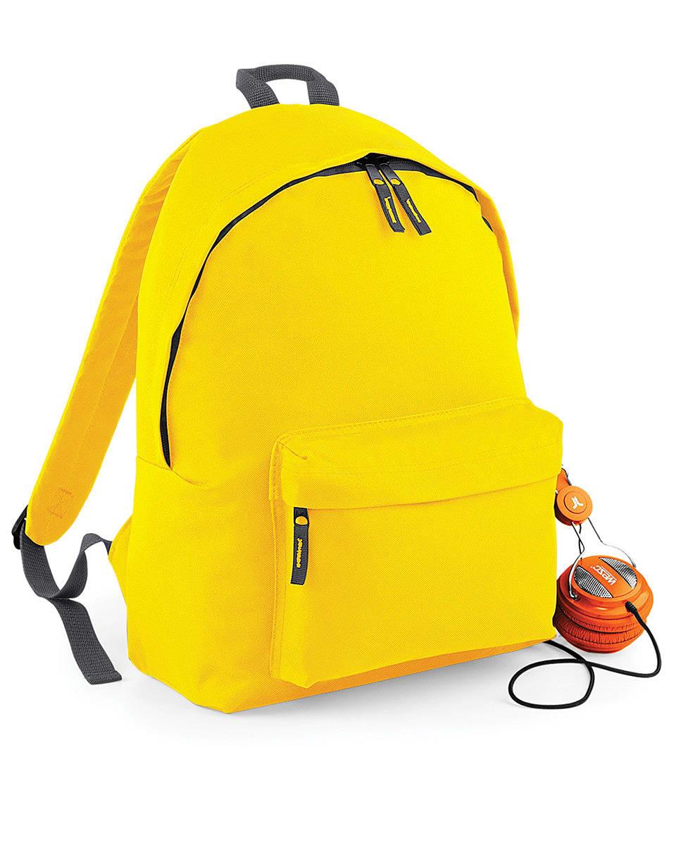 Bagbase Fashion Backpack in Yellow / Graphite Grey (Product Code: BG125)