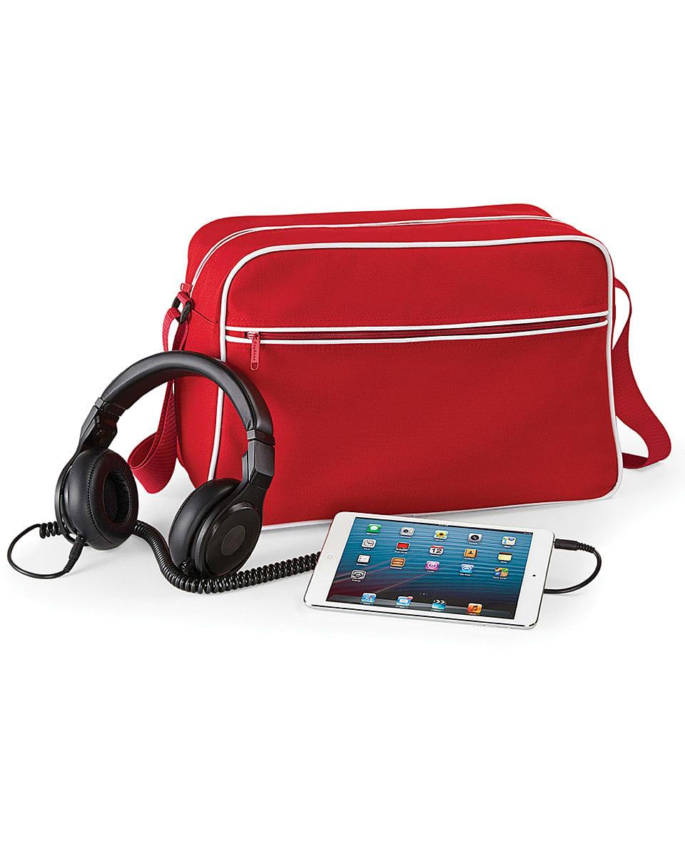Bagbase Retro Shoulder Bag in Classic Red / White (Product Code: BG14)