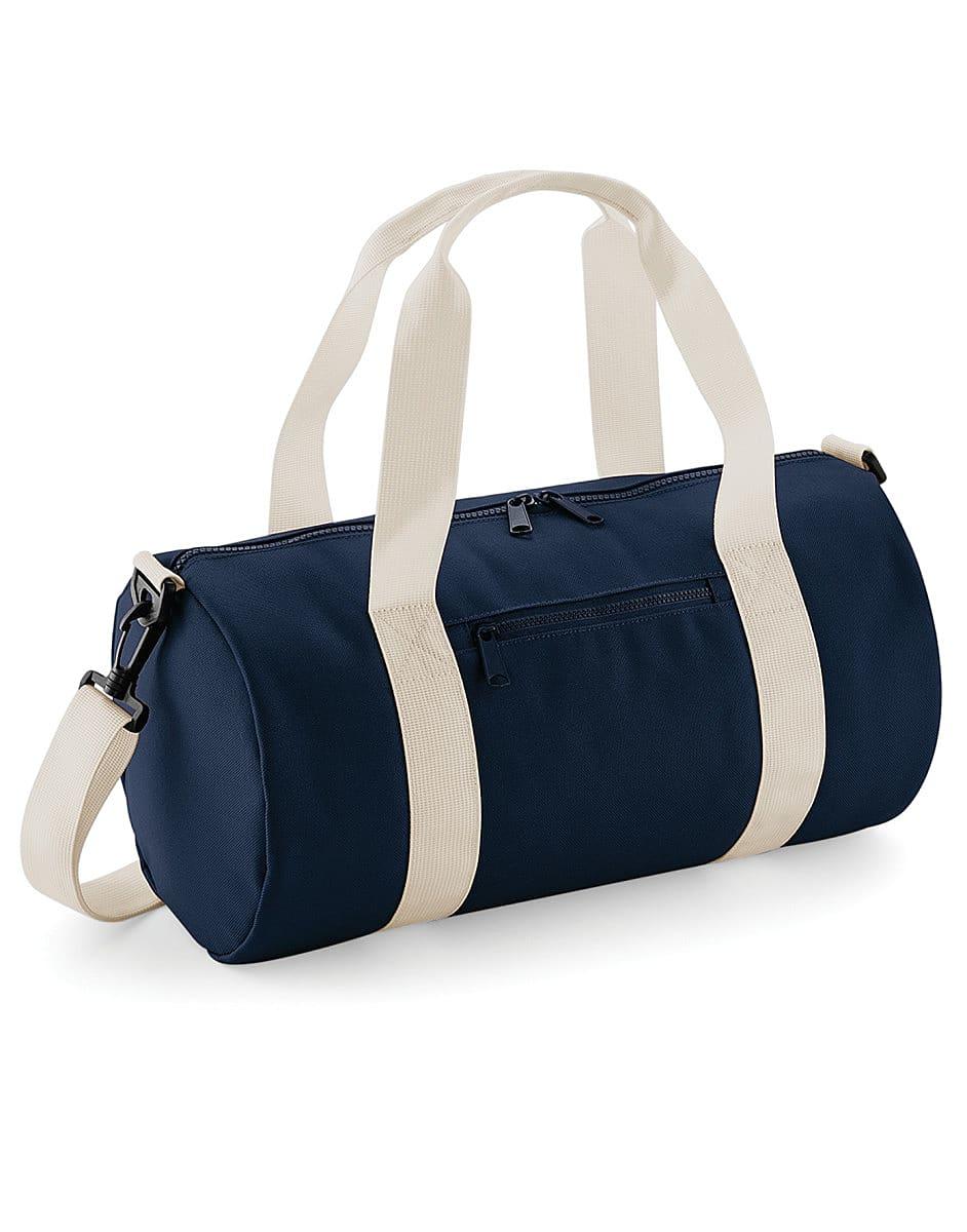 Bagbase Mini Barrel Bag in French Navy / Off-White (Product Code: BG140S)
