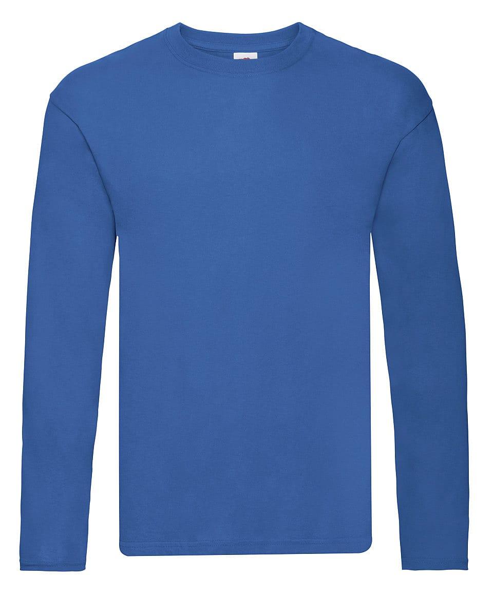 Fruit Of The Loom Mens Original Long-Sleeve T-Shirt in Royal Blue (Product Code: 61428)