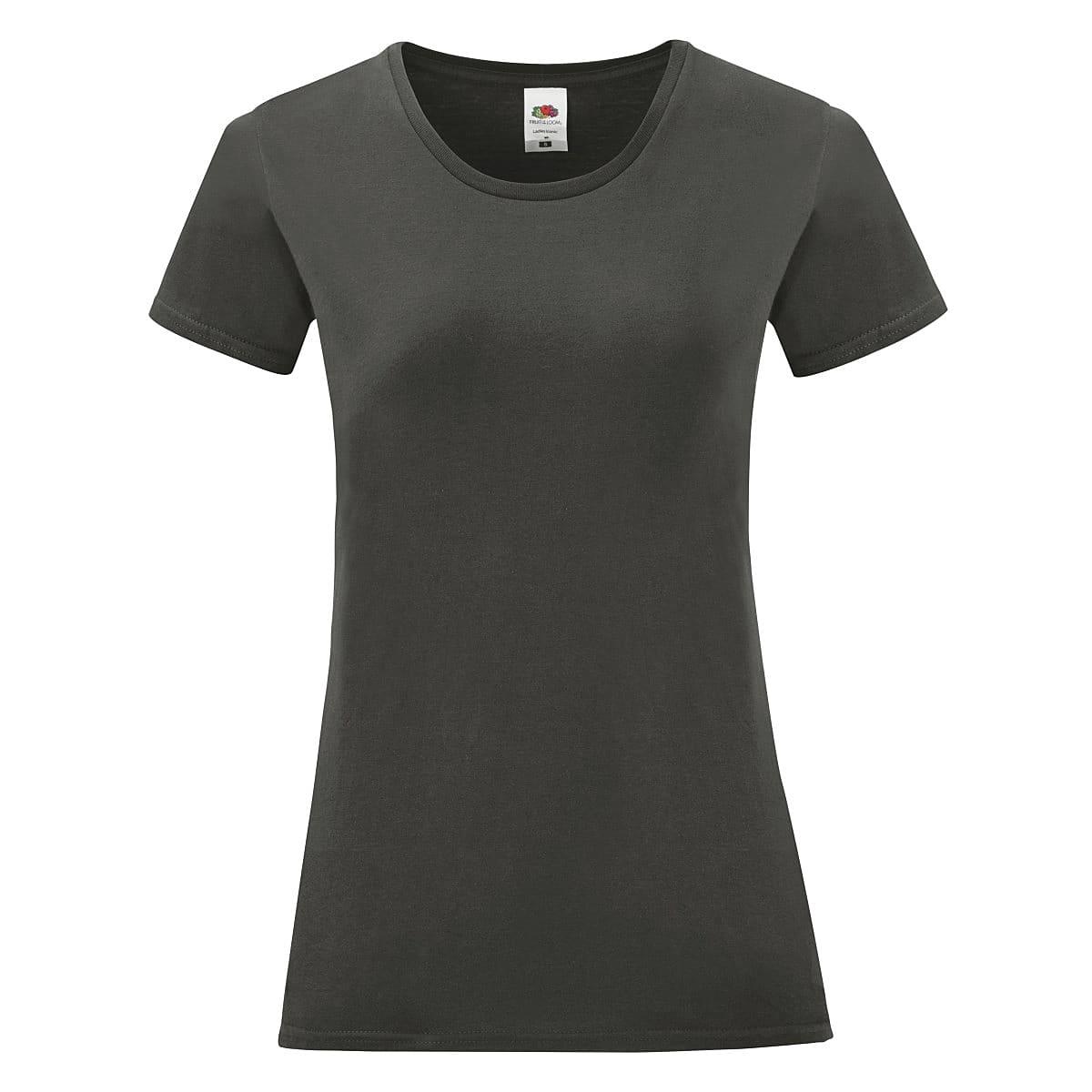Fruit Of The Loom Womens Iconic T-Shirt in Light Graphite (Product Code: 61432)