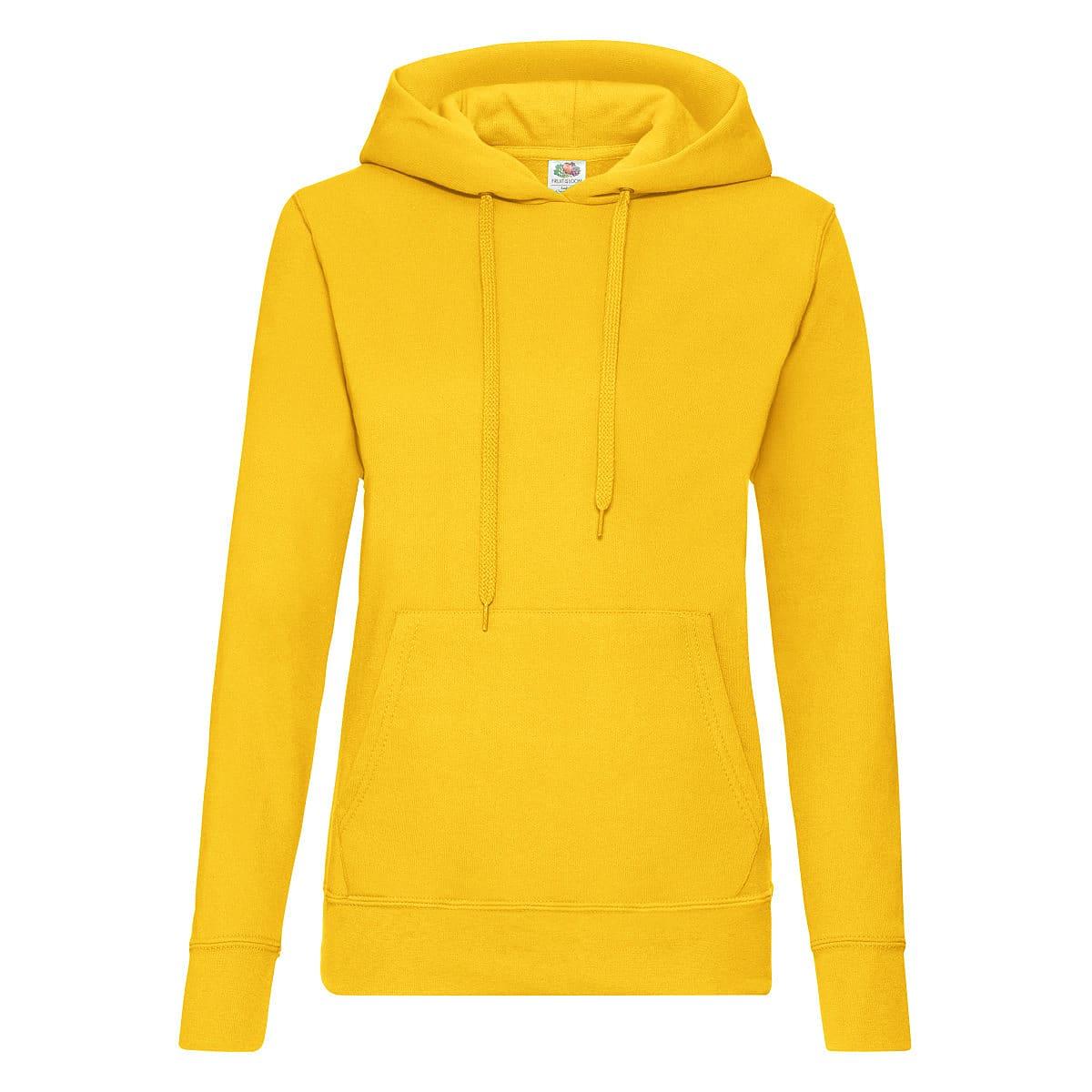 Fruit Of The Loom Lady-Fit Classic Hoodie in Sunflower (Product Code: 62038)