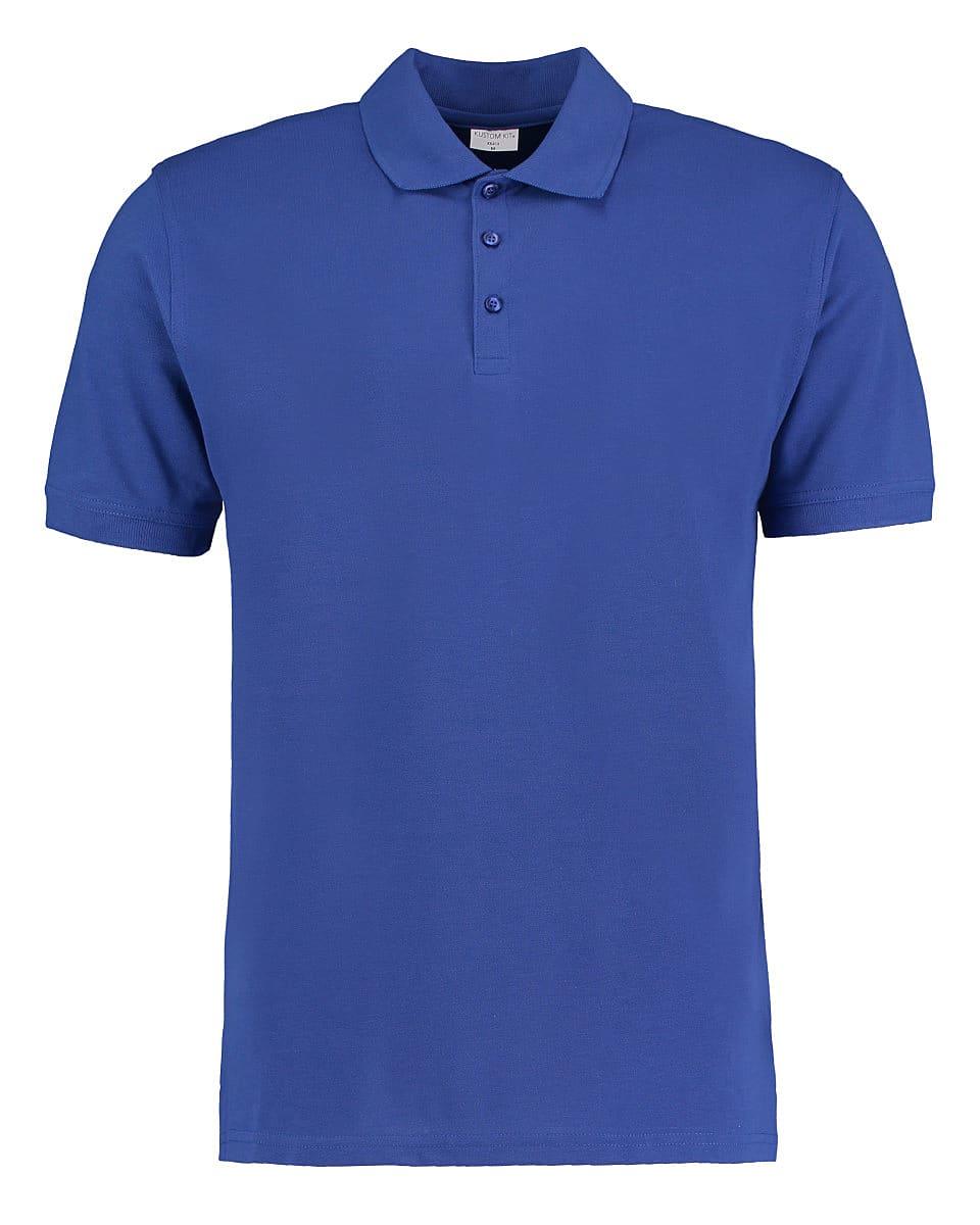 Kustom Kit Mens Slim Fit Short-Sleeve Polo Shirt in Royal Blue (Product Code: KK413)