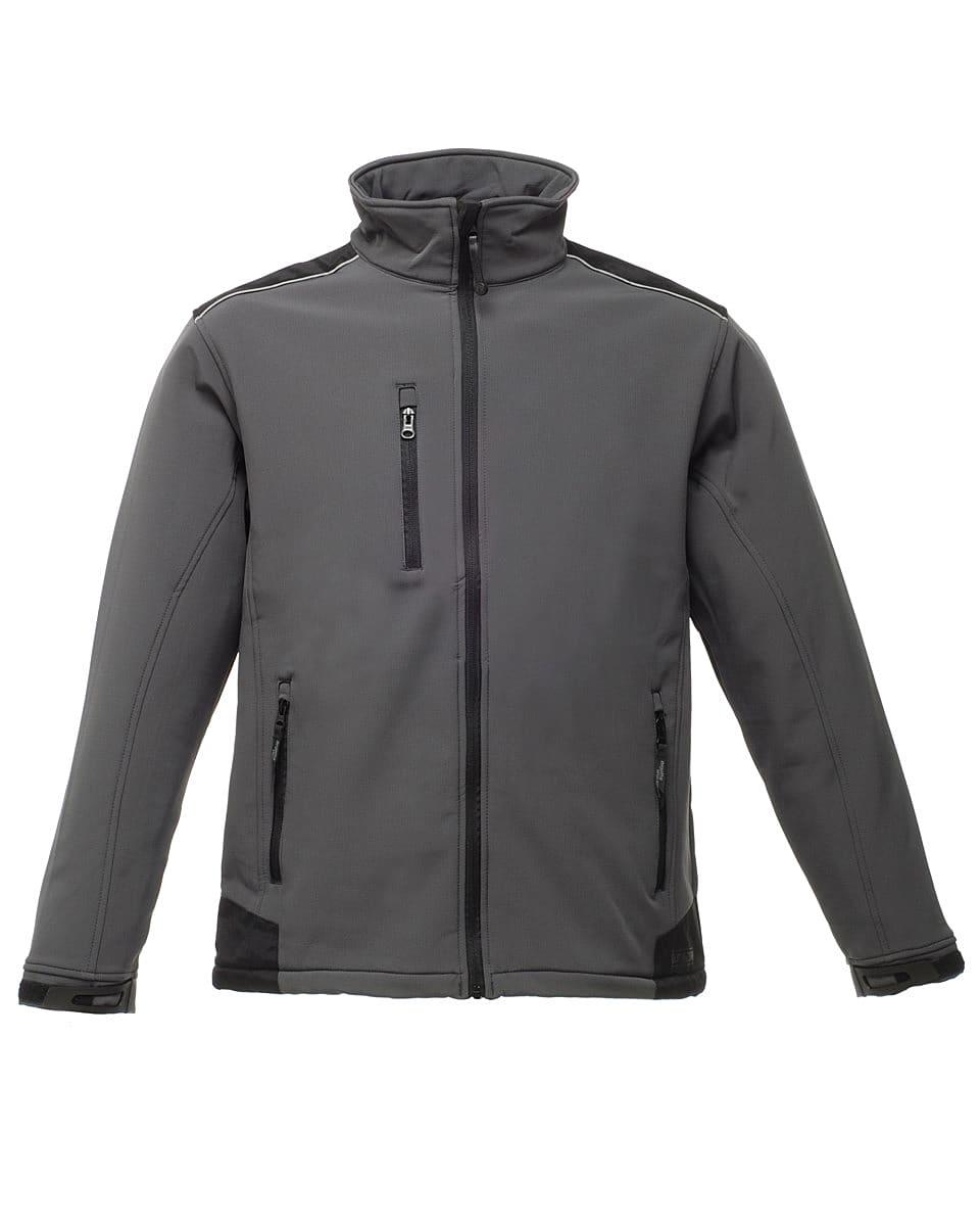 Regatta Sandstorm Workwear Softshell Jacket in Seal Grey / Black (Product Code: TRA651)