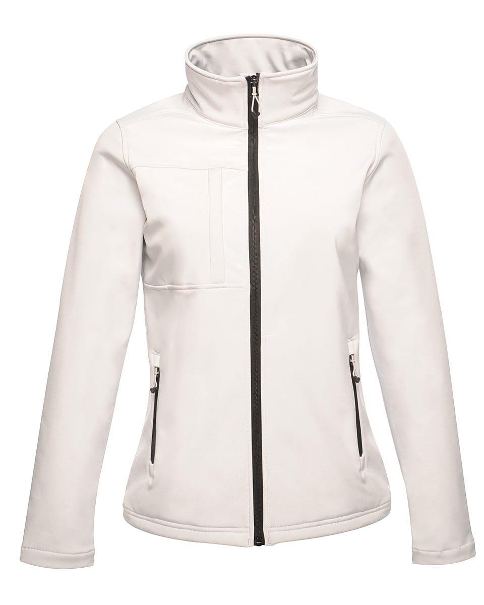 Regatta Octagon II Womens Softshell Jacket in White / Light Steel (Product Code: TRA689)