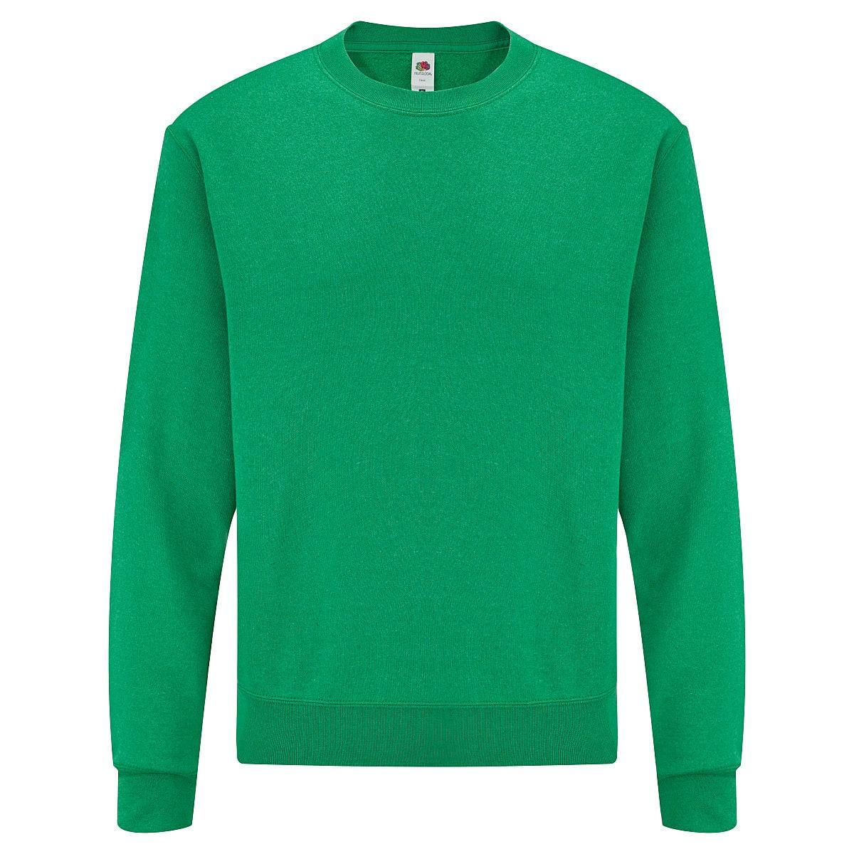 Fruit Of The Loom Set-In Sweatshirt in Retro Heather Green (Product Code: 62202)