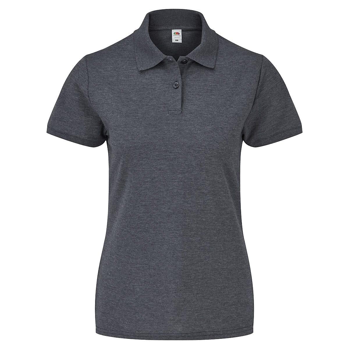 Fruit Of The Loom Lady-Fit 65/35 Polo Shirt in Dark Heather (Product Code: 63212)