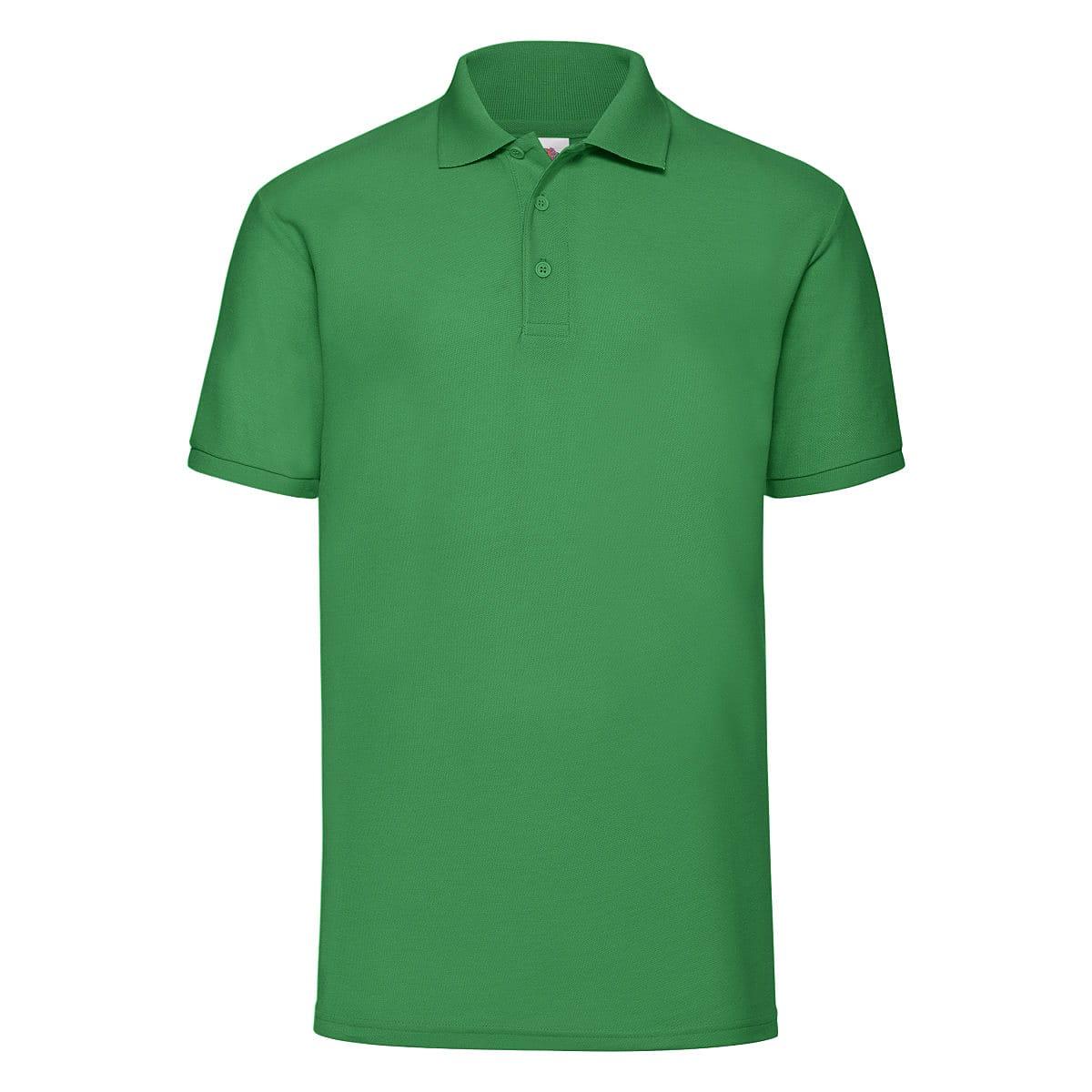 Fruit Of The Loom 65/35 Pique Polo Shirt in Kelly Green (Product Code: 63402)