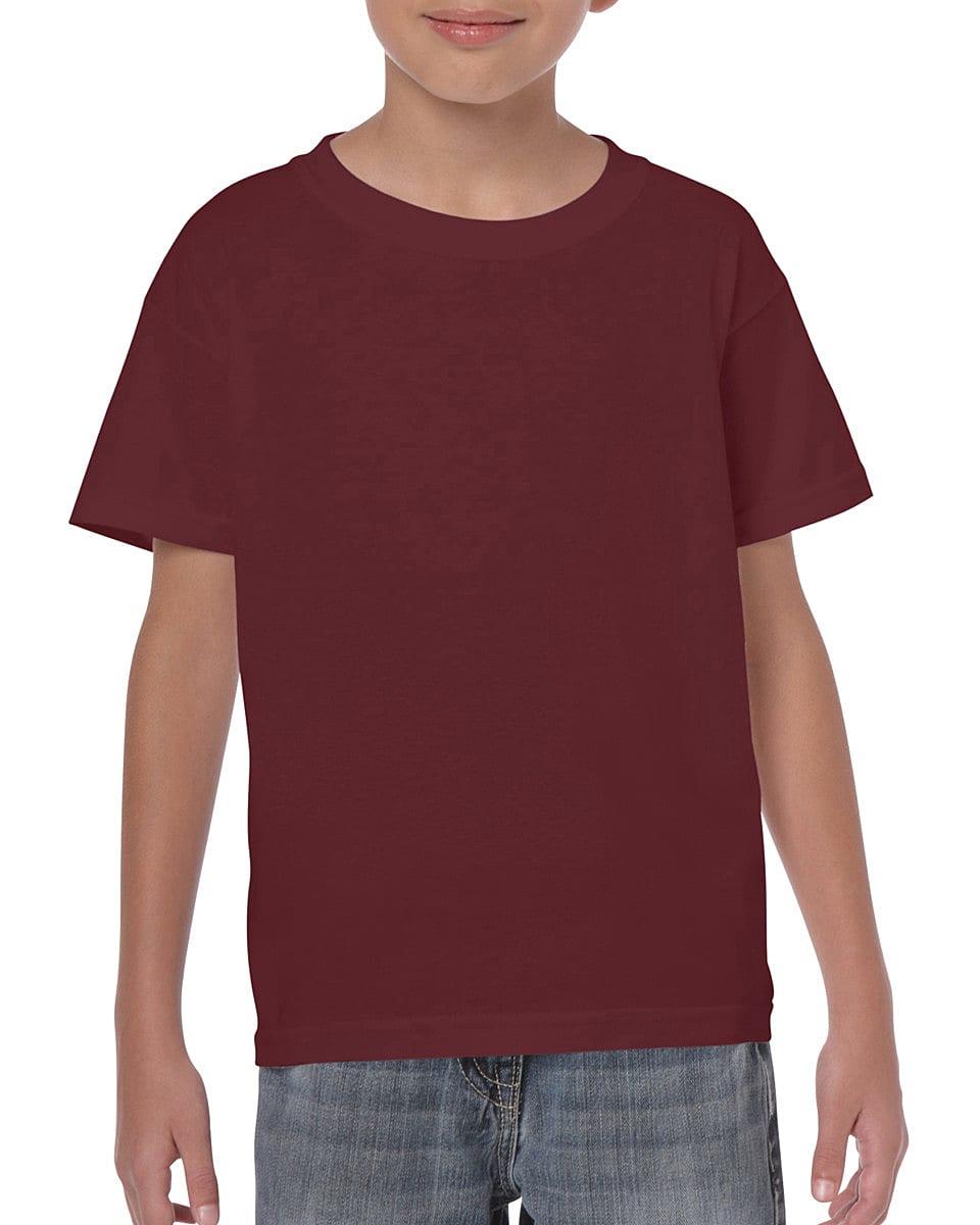 Gildan Childrens Heavy Cotton T-Shirt in Maroon (Product Code: 5000B)