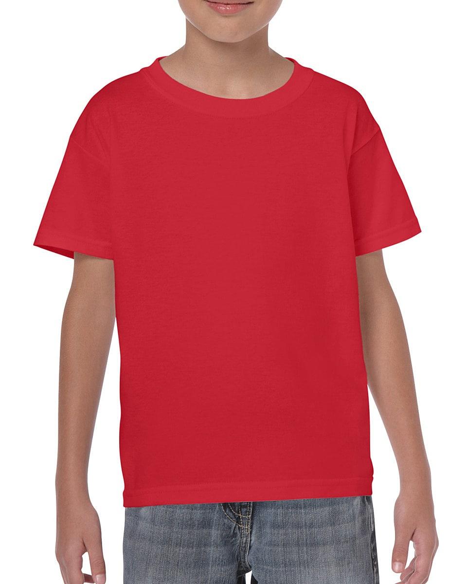 Gildan Childrens Heavy Cotton T-Shirt in Red (Product Code: 5000B)