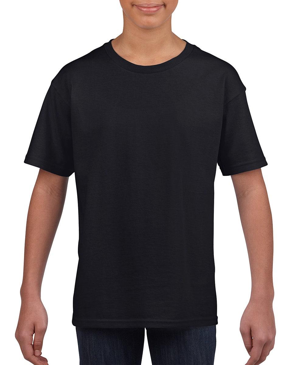 Gildan Childrens Softstyle T-Shirt in Black (Product Code: 64000B)
