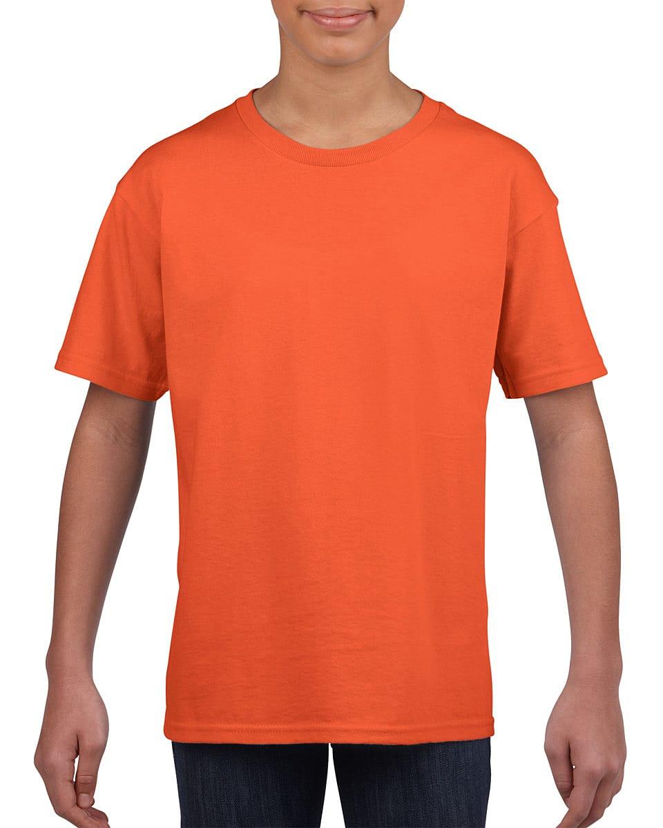 Gildan Childrens Softstyle T-Shirt in Orange (Product Code: 64000B)