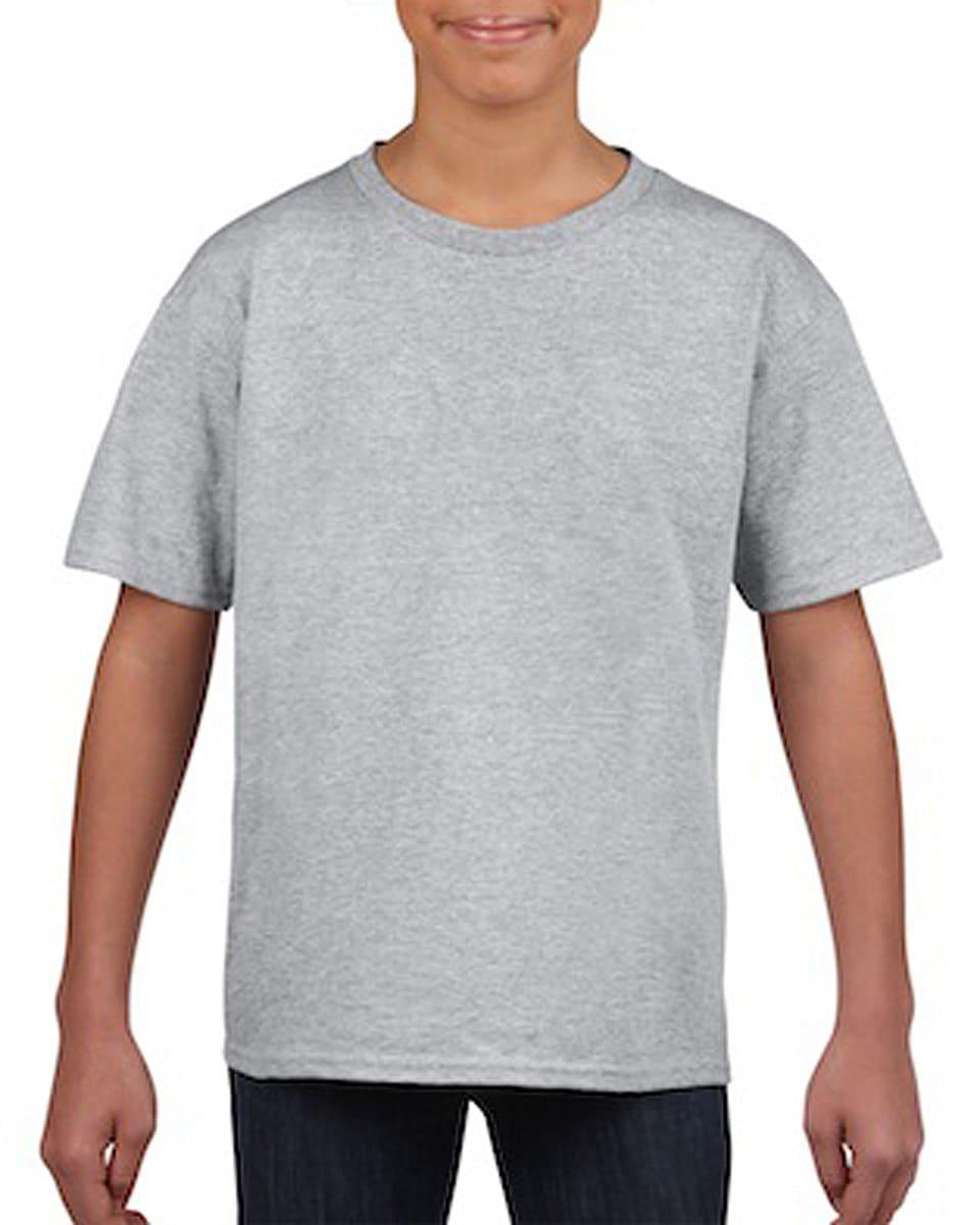 Gildan Childrens Softstyle T-Shirt in Sport Grey (Rs) (Product Code: 64000B)