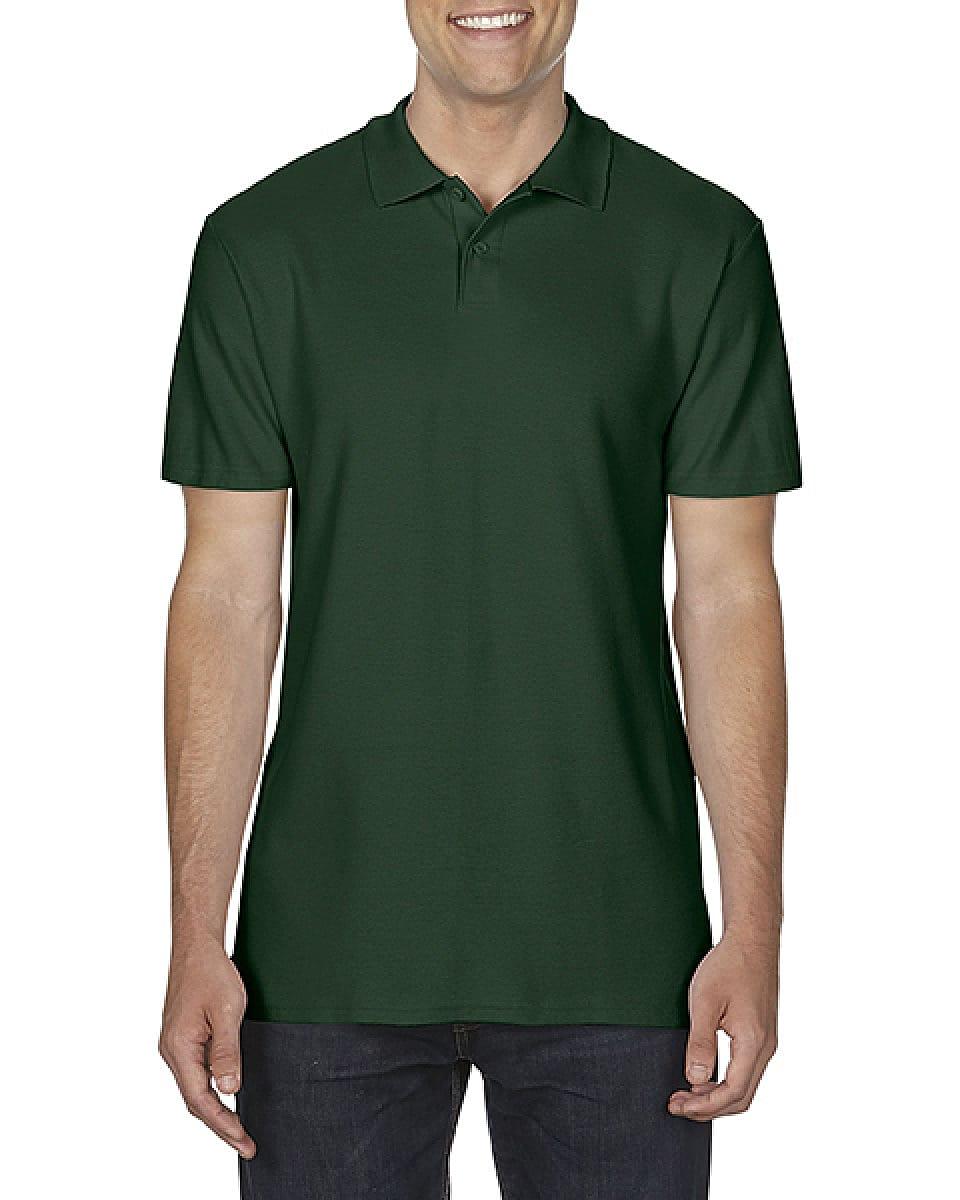 Gildan Softstyle Adult Double Pique Polo Shirt in Forest Green (Product Code: 64800)