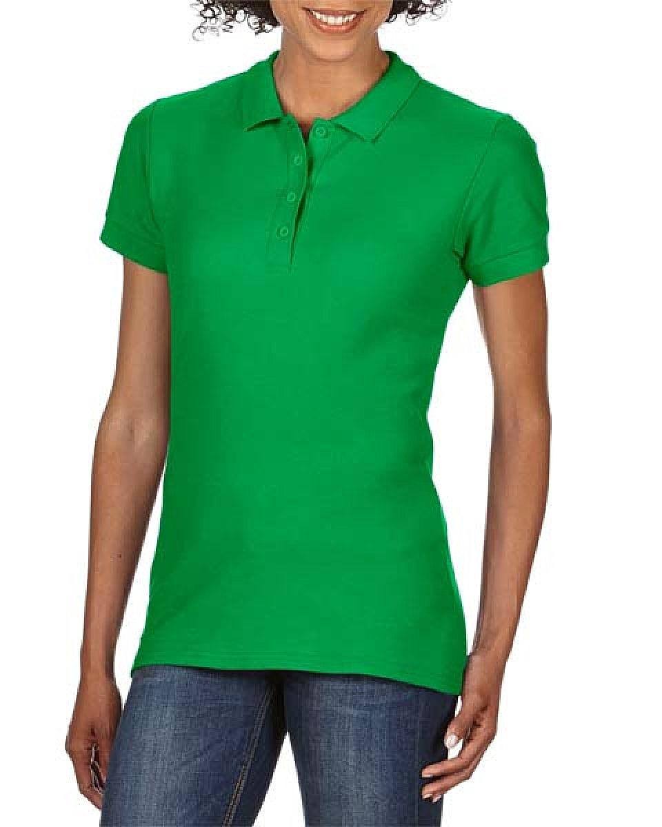 Gildan Softstyle Womens Double Pique Polo Shirt in Irish Green (Product Code: 64800L)