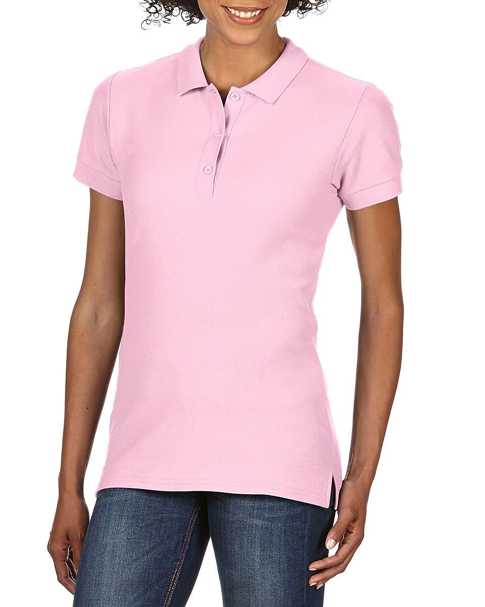 Gildan Premium Cotton Womens Sport Polo Shirt in Light Pink (Product Code: 85800L)