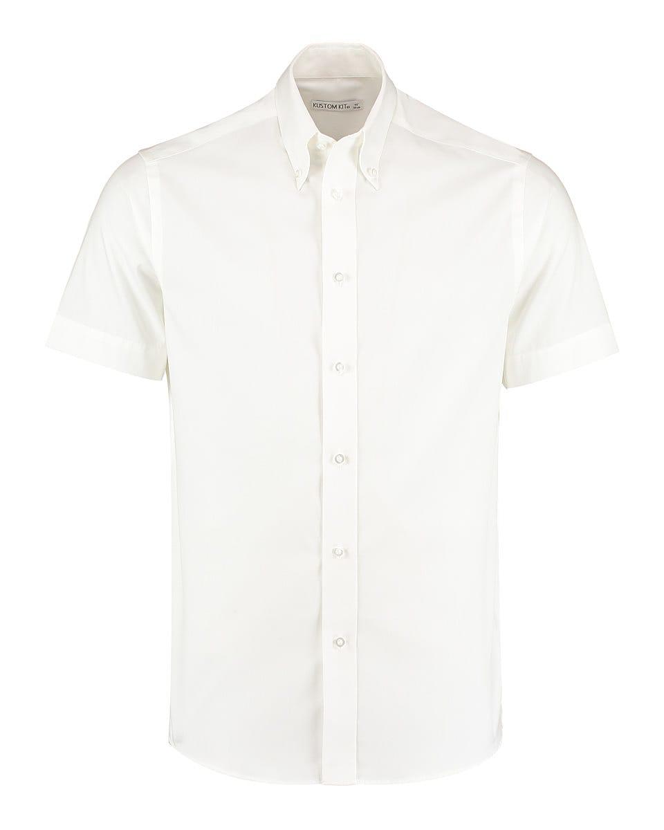 Kustom Kit Mens Short-Sleeve Tailored Fit Premium Oxford Shirt | KK187 ...