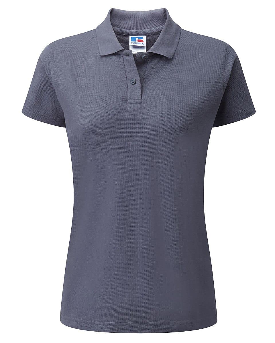 Russell Womens Classic Polycotton Polo Shirt in Convoy Grey (Product Code: 539F)