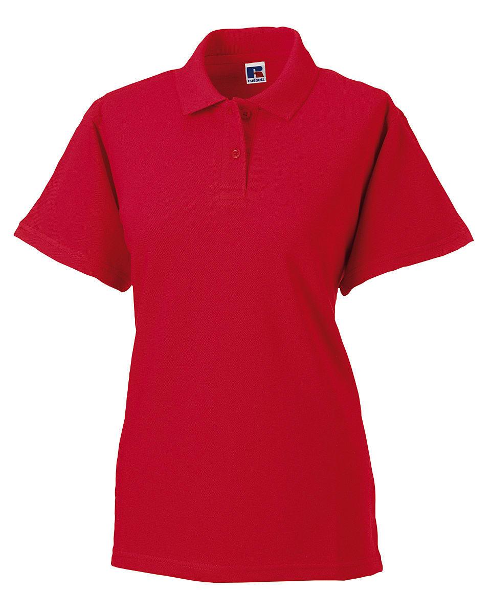 Russell Womens Classic Cotton Polo Shirt in Classic Red (Product Code: 569F)