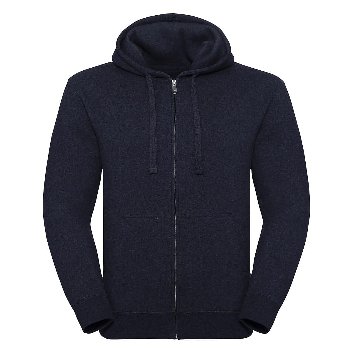 Russell Mens Authentic Zipped Hoodie in Indigo Melange (Product Code: R263M)