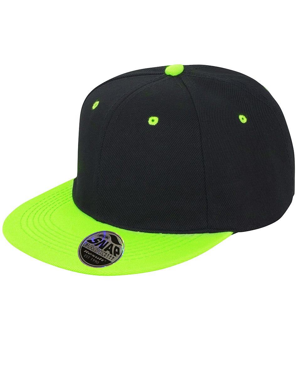 Result Core Bronx Original Dual Col Cap in Black / Lime Green (Product Code: RC82X)