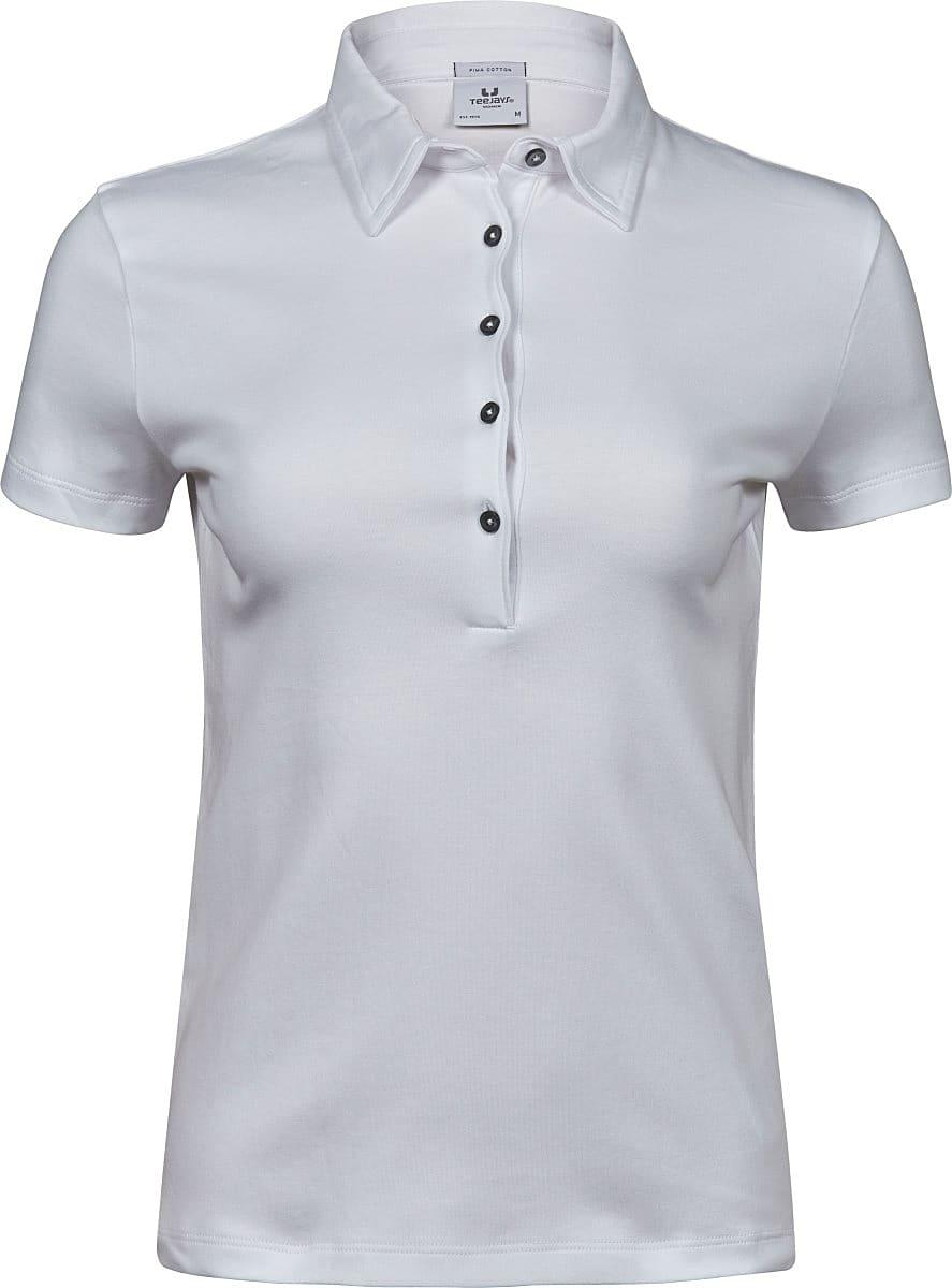 Tee Jays Womens Pima Cotton Polo Shirt in White (Product Code: TJ1441)