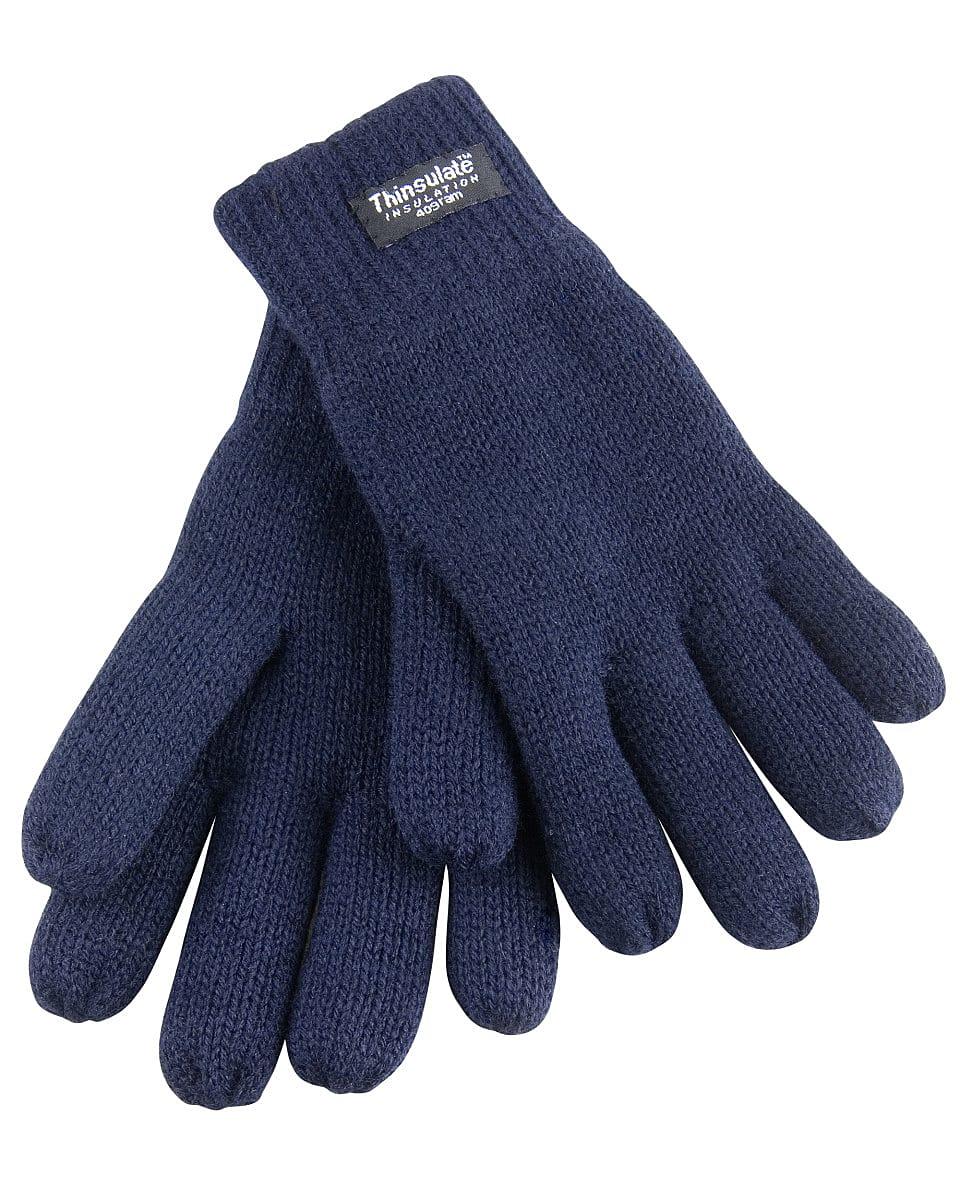 Result Winter Junior Lined Thinsulate Gloves in Navy Blue (Product Code: R147J)