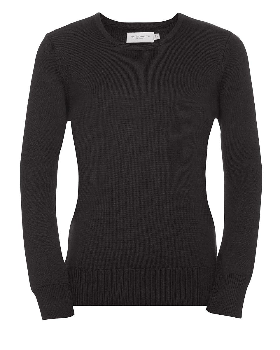 Russell Collection Womens Crew Pullover in Black (Product Code: R717F)