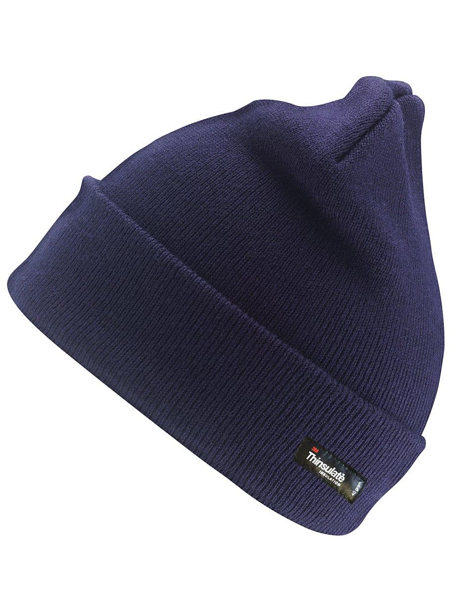 Result Winter Woolly Ski Hat with 3M Thinsulate Insulation in Navy Blue (Product Code: RC33)
