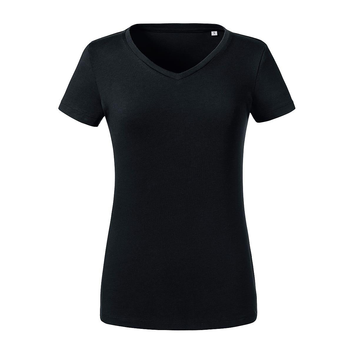 Russell Pure Organic Russell Womens Pure Organic V-Neck T-Shirt in Black (Product Code: R103F)