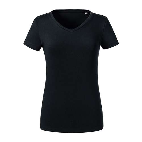 Russell Pure Organic Russell Womens Pure Organic V-Neck T-Shirt